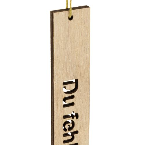 Artikel Holzanhänger mit Trauerspruch FSC-zertifiziert 16x2,5cm 12er-Set