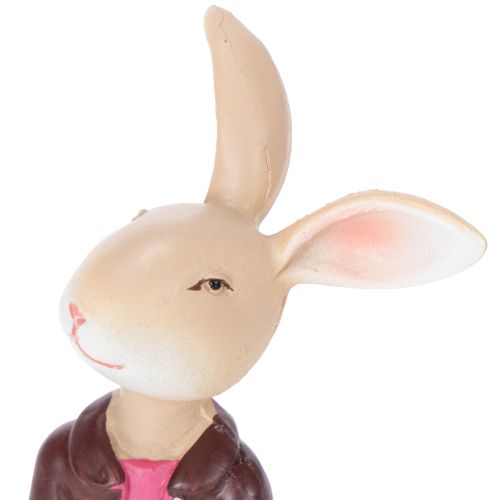 Artikel Osterhasen Figuren Set 4-teilig 9cm Rosa Braun Deko für Tisch & Frühling