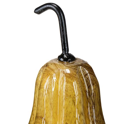 Artikel Herbstdeko Holzbirne 3-teilig Rot Gelb Weiß 12x6 cm mit Metallstiel