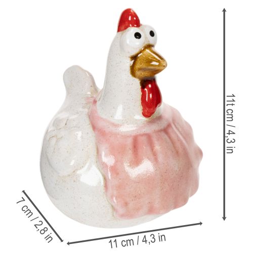 Artikel Keramik Osterfiguren Hühner im Set, 11 cm, liebevolle Frühlingsdeko für den Tisch