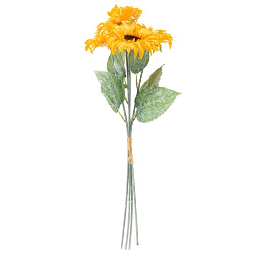 Artikel Künstliche Sonnenblumen mit Blättern Gelb 58cm – Realistische Deko-Blumen im 4er-Pack