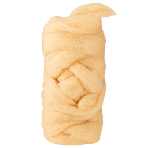 Artikel Wollband Creme Orange 10m – Weiches Dekoband für kreative Kränze und Gestecke