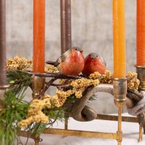 Rotkehlchen-Dekofiguren aus Keramik – Rot und Naturtöne, 5.4 cm – Perfekt für Garten und Heim – 4St