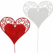 Artikel Herz am Stab, Dekostecker Herz, Hochzeitsdeko, Valentinstag, Herzdeko 16St
