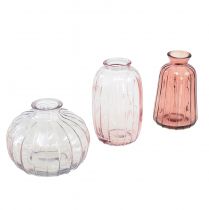 Artikel Minivasen Glas Deko Vasen Blumenvasen H8,5–11cm 3er-Set