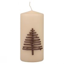 Artikel Weihnachtskerze Kerze Weihnachten Beige 150/70mm 1 St