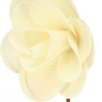 Artikel Deko Rosen Creme Künstliche Rosen aus Holz Ø7cm 12 St
