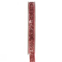 Artikel Dekoband Rosa Glitzerband Schmuckband Glamour B10mm L10m