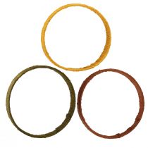 Artikel Dekoring Ring Jute Loop Gelb Ocker Braun 4cm Ø30cm 3St