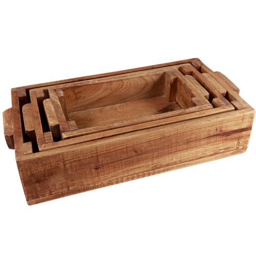 Artikel Kiste zum Bepflanzen Holz Pflanzkasten 48,5/40,5/32,5cm 3er-Set