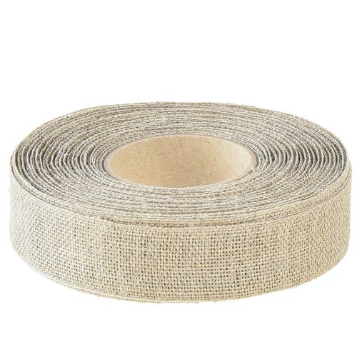 Artikel Dekoband Natur Beige Leinenband 25mm 20m