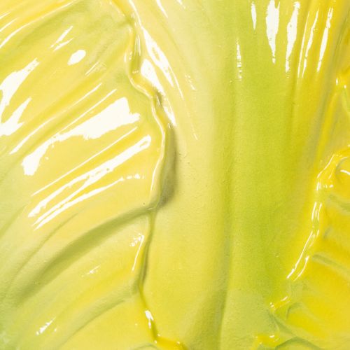 Artikel Blumenvase im Tulpen-Design – Set aus 2 Vasen, 16 cm, Gelb-Grün, robuste Dekoration