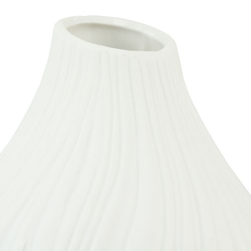 Artikel Blumenvase Keramik Zwiebelform Weiß Ø13cm H13,5cm 2St