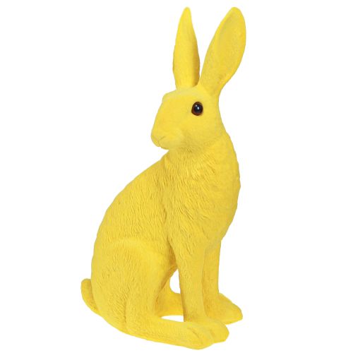 Deko Hase Gelb Osterfigur Frühlingstischdeko 12×9×25cm