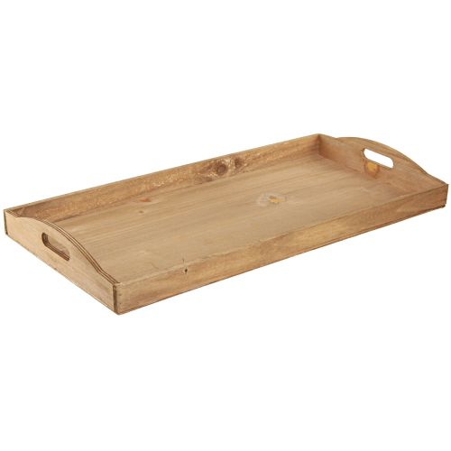 Deko Holz Tablett länglich FSC nachhaltig Natur 58x28x6 cm