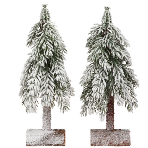 Artikel Künstlicher Deko-Weihnachtsbaum, beschneit mit Sockel, 30 cm, 2er-Set