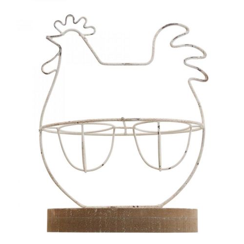 Artikel Deko Huhn Tischdeko Ostern Eierständer Metall 16x8,5x20cm