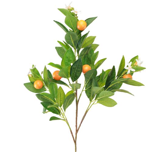 Dekozweig Orangen und Blüten künstlich 78cm mediterran