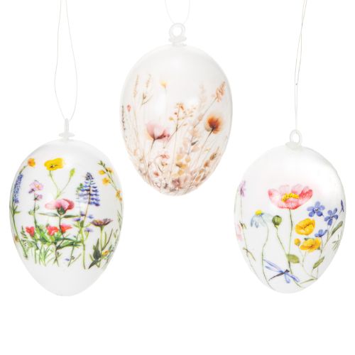 Artikel Hochwertige Osterdeko Ostereier mit Blumenmotiven 6cm 6er-Set Frühling