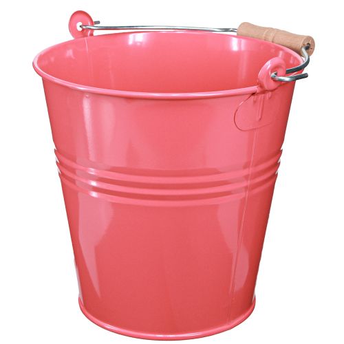 Artikel Eimer Deko Rosa Blumenkübel Metall 26x22,5x23cm 6l dekorativ und wetterfest