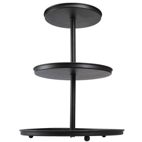 Artikel Etagere Schwarz 3-stöckig Metall rund Ö40cm H52cm Dekoration