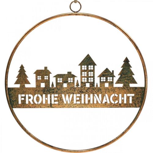 Weihnacht Stadtsilhouette Schriftzug Floristik21.de B38cm-06857 Frohe Fensterdeko