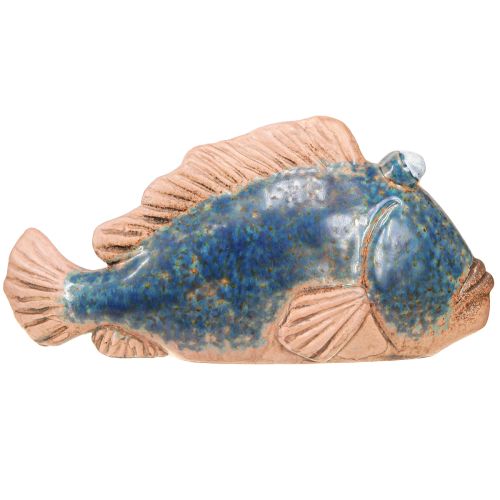 Artikel Fisch Deko Keramik Blau Sommer Akzent Maritim 22×7×11cm