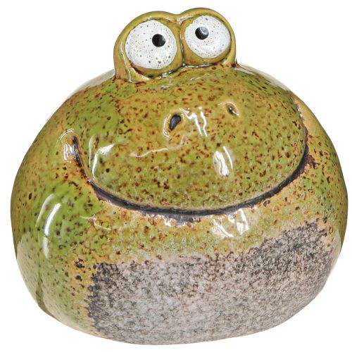 Artikel Frosch Deko Grün Braun Keramik Froschkopf Set Sommer Tischdeko 2 St