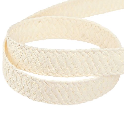 Artikel Geschenkband Creme Geflochtenes Papierband 20mm 10m für Dekorationen