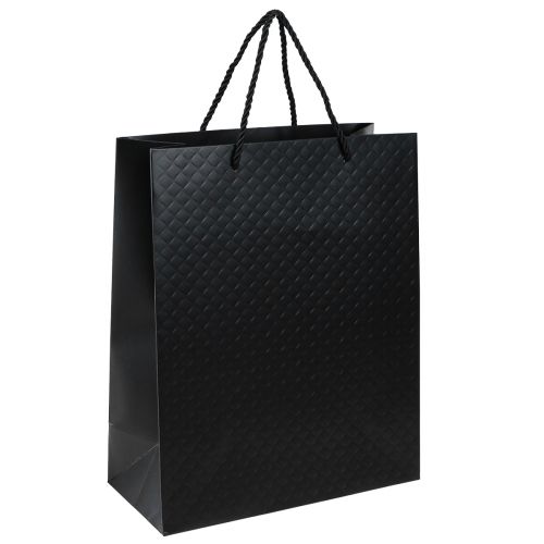 Floristik21 Elegante Schwarze Geschenktasche 26×12×32 cm Hochwertig