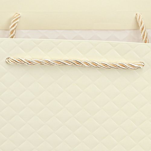 Artikel Geschenktasche Papier Creme 26×12×32cm - Elegante Verpackung für Floristen