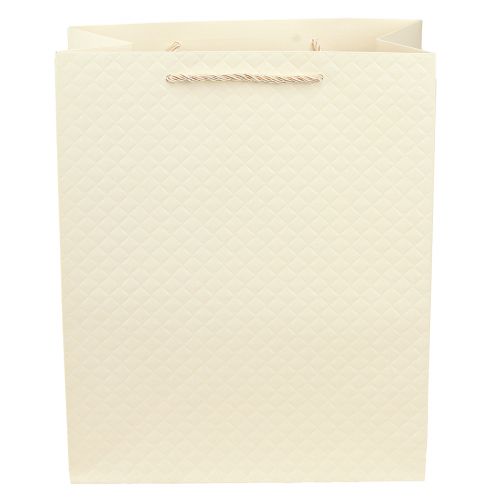 Artikel Geschenktasche Papier Creme 26×12×32cm - Elegante Verpackung für Floristen