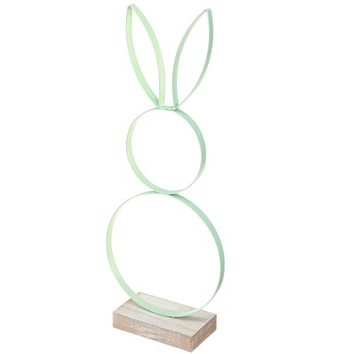 Artikel Hasen Deko Metall Holz Natur Mint Gelb Rosa 28cm 3er-Set Ostern Frühling