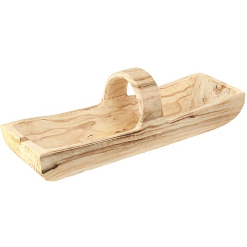 Holzkorb mit Henkel 56×16×16cm aus Paulownia Holz