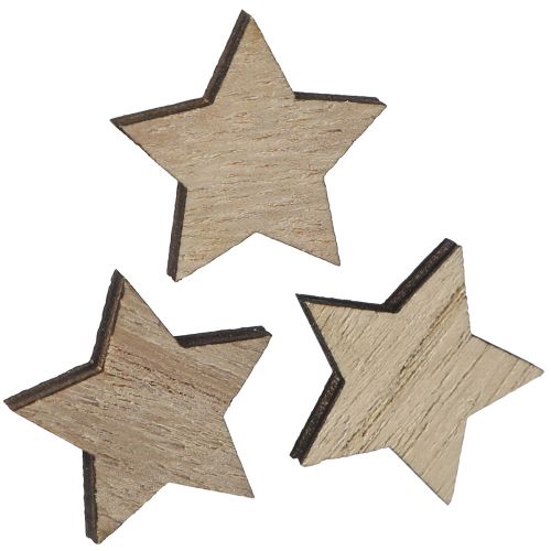 Natürliche Holzsterne Streudeko Weihnachten Ø3cm 100er-Set