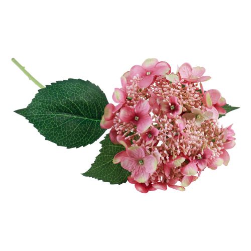 Artikel Hortensie künstlich Rosa und Grün Gartenblume mit Knospen 52cm