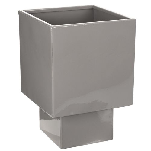 Artikel Pflanzgefäß Würfel Grau Metall mit Sockel 22 cm