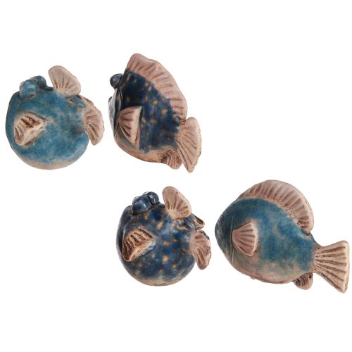 Artikel Kleine Fische Keramikdeko Blau Maritim 6-9cm Set 4 Stück