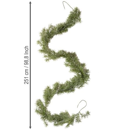 Artikel Dekorative Lärchengirlande 250cm - Künstliche Weihnachtsdeko in geeister Optik