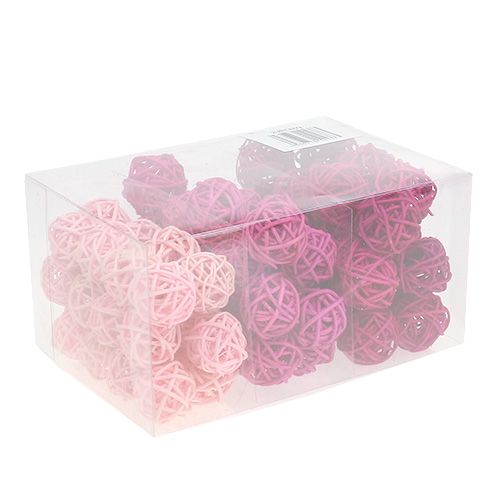 Artikel Lataball Sortiment 3cm Rosa/Pink/Flieder 72St