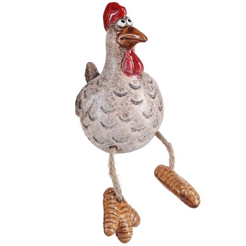 Lustiges Huhn Keramikdeko Osterdeko Kantenhocker 9,5cm 3er Set