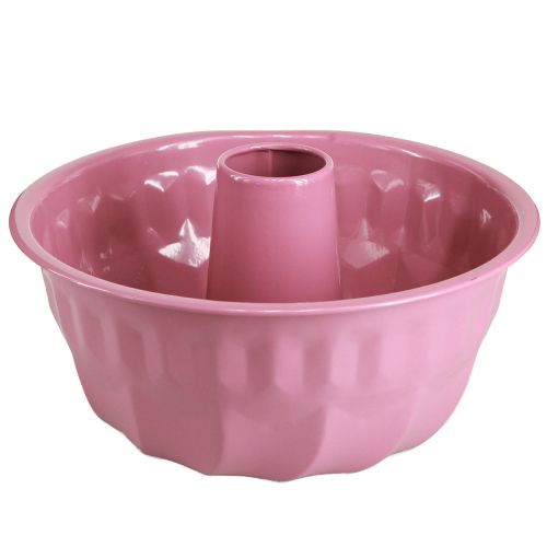 Metall Deko Schale Backform Gugelhupf Pink Ø23cm H12cm - Moderne Dekoration