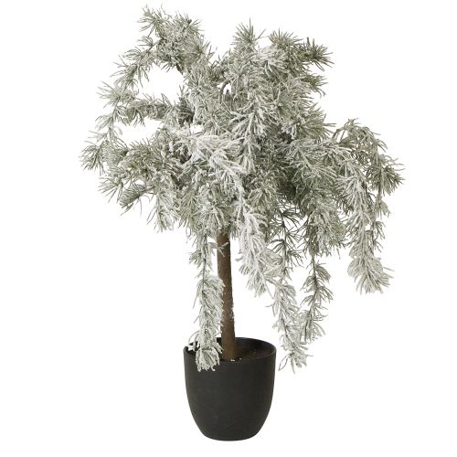 Floristik21 Mini Weihnachtsbaum Zeder Beschneit Künstlich im Topf H60cm - Weihnachtsdeko