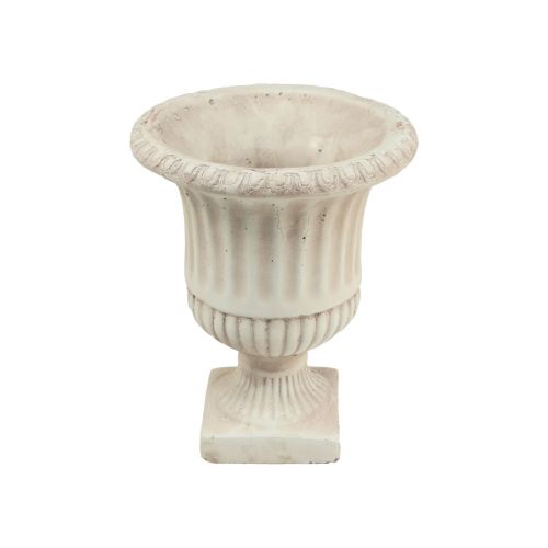 Floristik21 Mini Pflanzkübel Pokal Beton Deko Blumentopf Antik H16,5cm