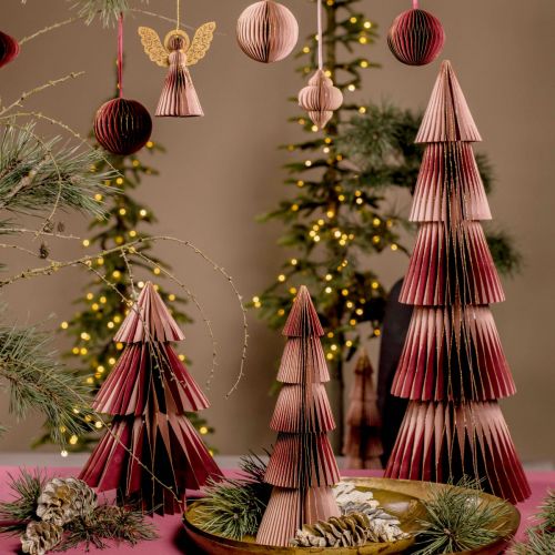 Artikel Papier Weihnachtsbaum Tannenbaum Klein Bordeaux H30cm