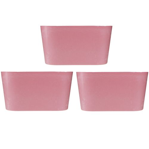 Artikel Pflanzschale oval Pink Dekoschale Kunststoff 20×10×11cm 3St für Floristen & Blumengeschäfte