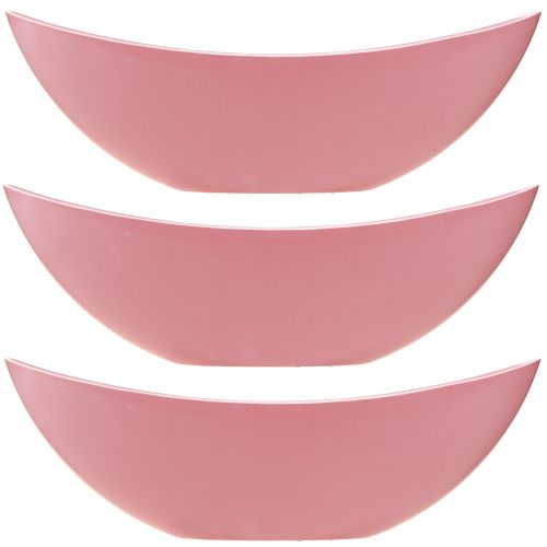 Artikel Pflanzschiffchen Blumenschale Rosa Kunststoff 28x9x9cm 3er Set - Elegante Deko für Floristen