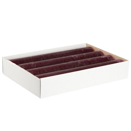 Artikel Stabkerzen Burgund 50x300mm Durchgefärbt 4er Set Eleganz für Events und Deko