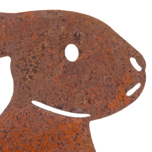 Artikel Gartenstecker Hase aus Metall mit Rostoptik 4er-Set 60 cm zur Osterdekoration