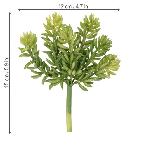 Artikel Sukkulente Kunststoff-Kunstblume 15 cm für Innenraumgestaltung 6er-Set